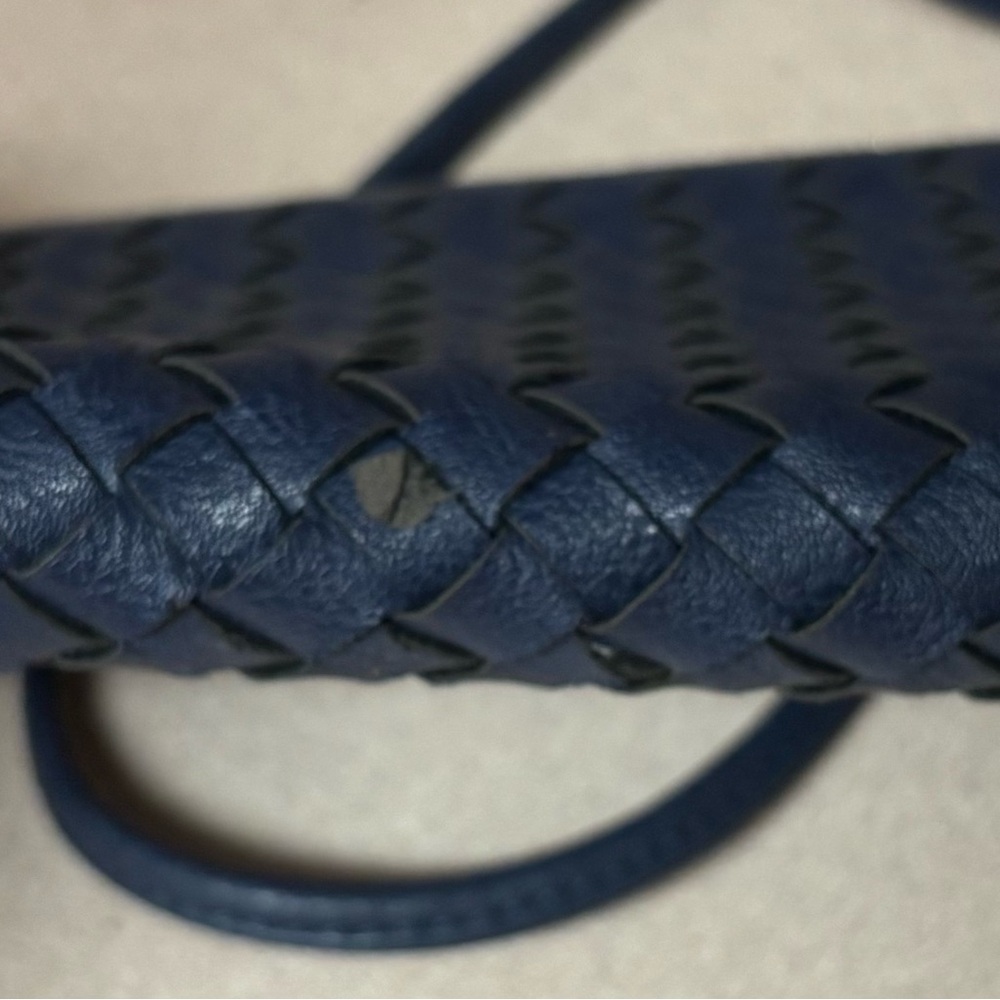 Navy Woven Crossbody Bag - Picture 7 of 7